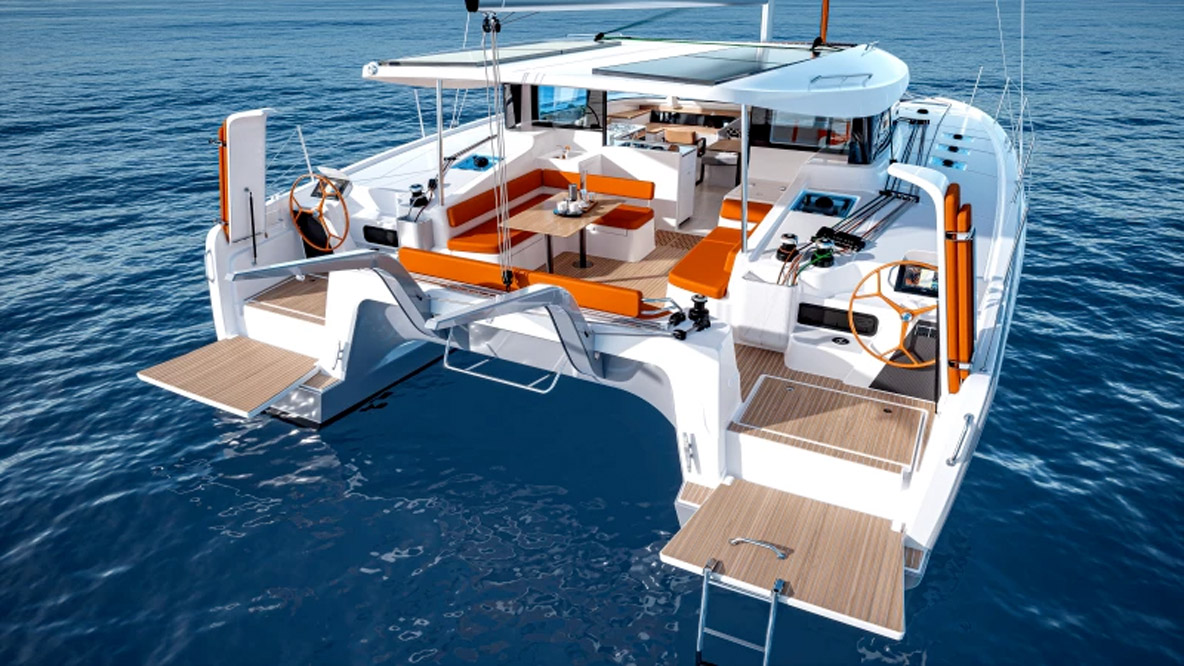 Excess 13 - Fold-down transoms - News from the builders - Multihulls ...